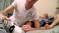 Toegasms: Döl seven erkekler ayak eğlencesi