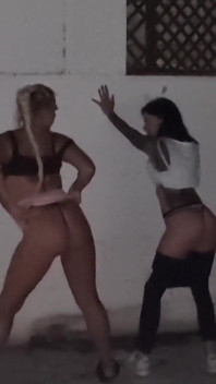 Two Teens Are Peeing in a Square!