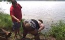 BBW nurse Vicki adventures with friends: Angie Kimber follada por Lake vestida