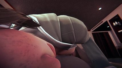 Waifu club 3D: Max saddled her boyfriend cock POV