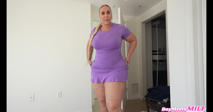 Boy meets MILF: Gorgeous Busty Blonde MILF Finds Her Panties in My Room...