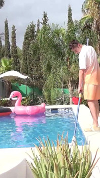 47yo Busty Mature MILF Marie Fucks the Pool Boy