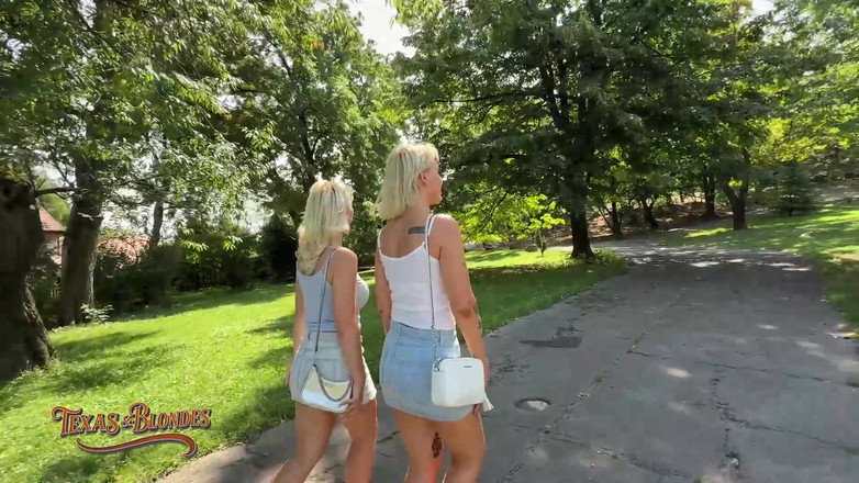 Texas and blondes: Mr. Texas recebe boquete no parque antes da gozada interna...