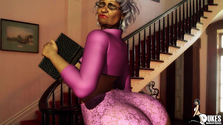 Dukes Hardcore Honeys: Big butt granny fucked in a threesome