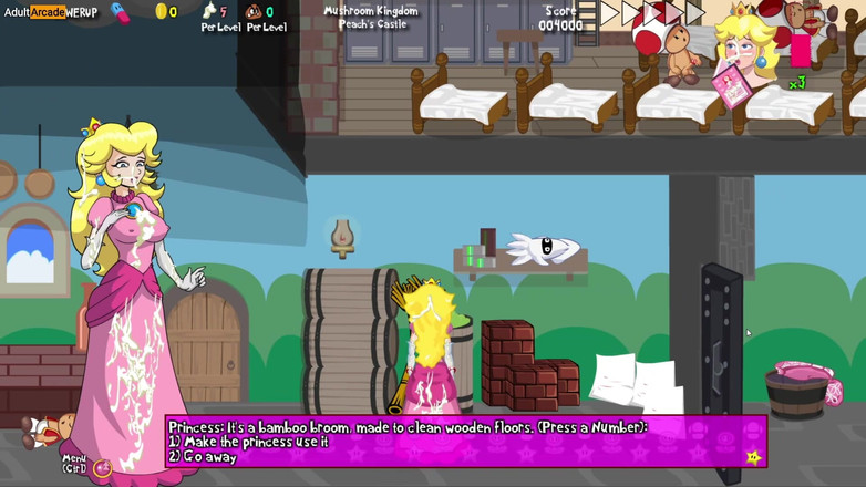 LewdArcade: Mario saknas! - Super Mario Parody Porr spel [del 03] Princess Peach Gangbang...