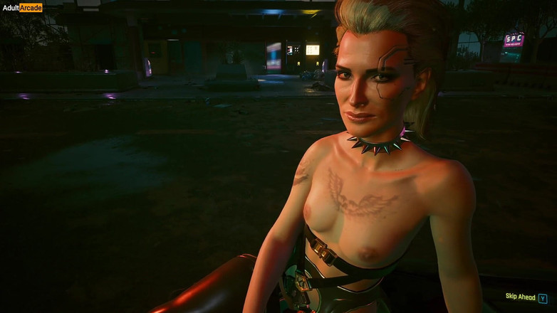 LewdArcade: Meredith Stout în toate scenele de sex Cyberpunk 2077 Skye Scene de...