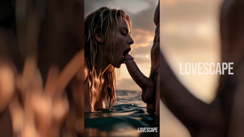 Lovescape: 해변에서 모르는 놈과 섹스하는 핫한 금발