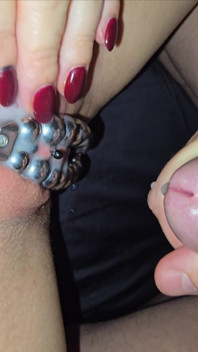 He Covers My Chastised Pussy in Cum