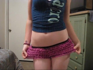 Femdom Austria: Teen shows off her panties