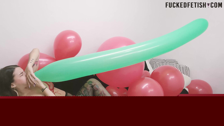 Fucked fetish: POV-gesicht pop-speichel langes ballon-kondom