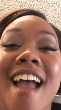 Big Ass Ebony Babe Gets Sprayed with A Lot of Hot Load