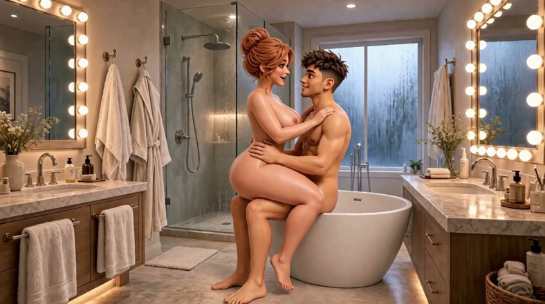 Hot Legends AI: Stepson Gets Caught, Stepmom Likes His Cock and Rides Him