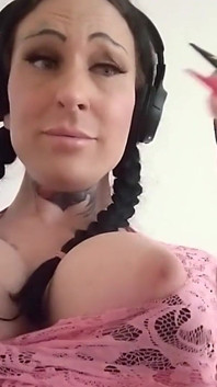 Very sticky solo cumshot