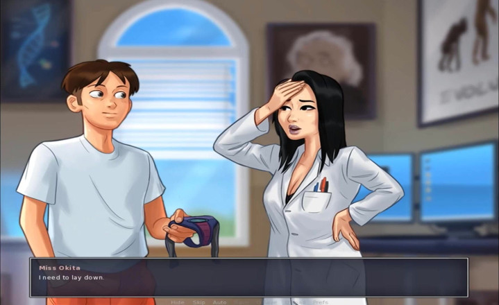 Hentai World: Summertime saga - wissenschaftslehrerin und ihr muschi-gürtel