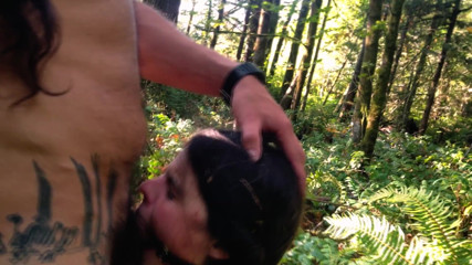 Deerfern: Very rough throat fuck with ring gag for submissive in...