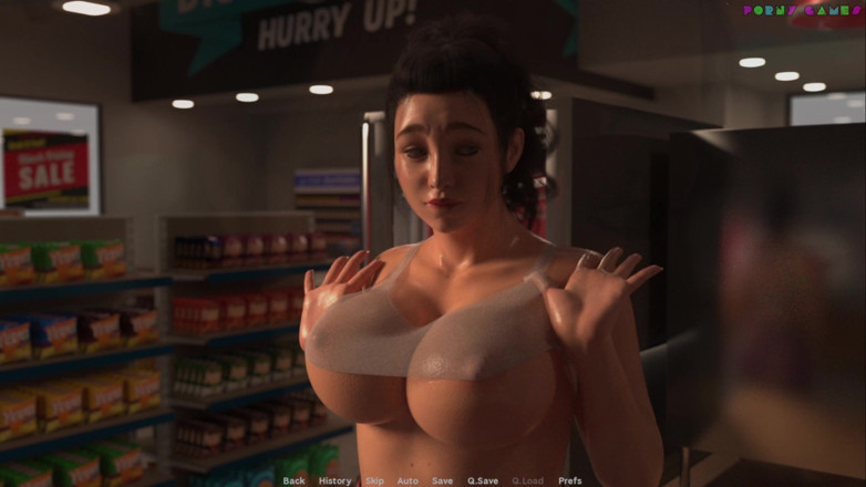 Porny Games: Exibitionist Wife by Wihte Foam - Nocturnal Stroll, Naked on the...