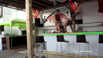 STRAIGHT BOY CURIOUS: Ted fucked by Kamel outdoor in restaurant