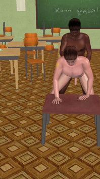 Scena gay animata 3d in verticale 4k - momento appassionato da dietro