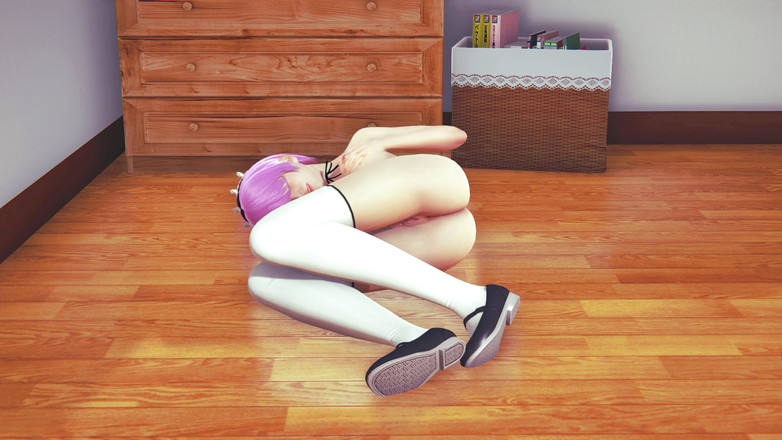 Waifu club 3D: Ram po úklidu masturbuje v místnosti