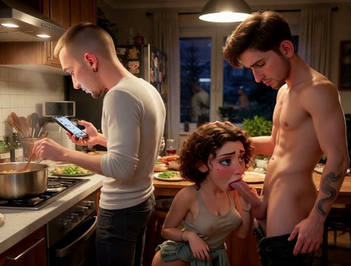 My night collection: While I Wait for the Dinner My Cuckold Boyfriend Is...