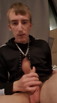 Young Looking Horny Twink Home Alone with Massive Floppy Cock