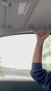 Street Whore Gives Road Head. This Slut Polishes My Knob While Driving