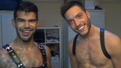 Gaybareback: Muscle latino xxl cock fuck bareback a twink and creampie