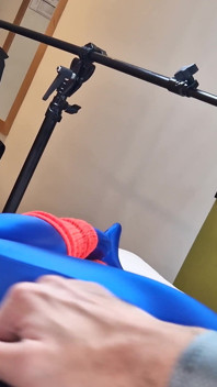 Bakış açısı monika sulu mavi zentai egzersiz fitness