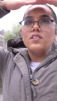 German Scout - Curvy Latina Teen with Glasses Esperanza Del Horno Pick up for Casting Fuck