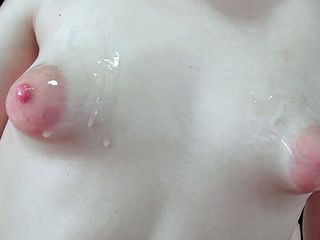 AmaPOV: Stříkání přes pár nafouklá bradavka prsa