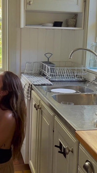 Husband Gets Horny Watching Hot MILF Wife Doing the Dishes, Takes Her From Behing and Gives His Load