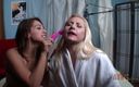 ATKIngdom: Odette Delacroix ve Sara Luvv lezbiyen video çekimlerinin kamera arkası oyuncu...