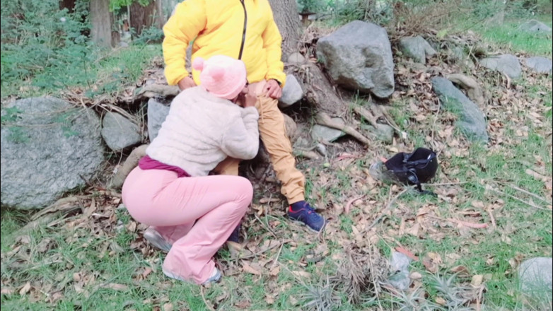 Lady: Big-breasted, Big-assed MILF Sucking a Perverted Old Man's Cock and...