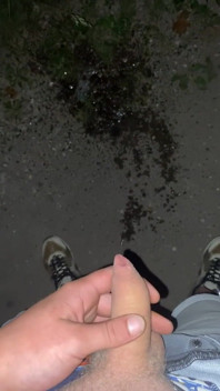 Teen Boy Pissing Outdoor