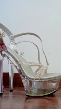 Nylon and Clear Heels