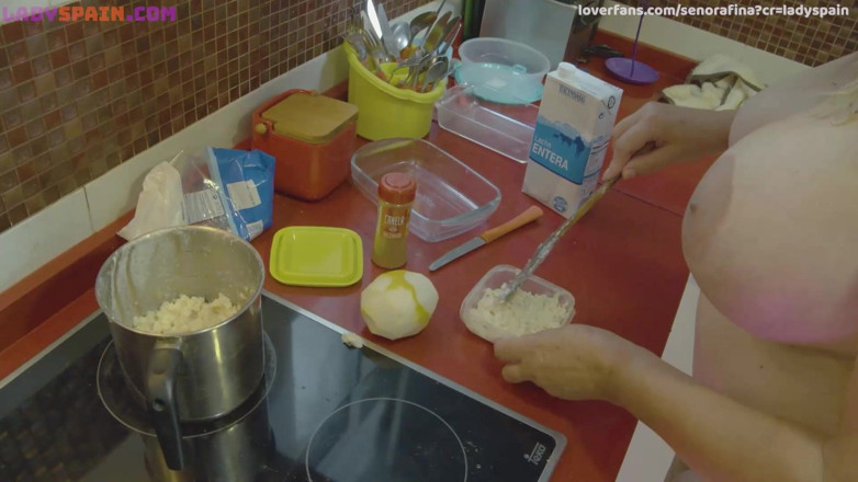 Lady Spain: Busty Mature Woman Cooks Her Star Recipe
