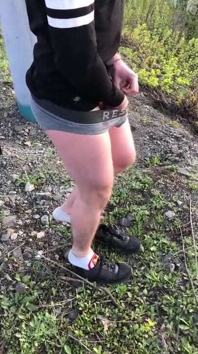 Dick Boys Studio: Extreme. Jerking off His Big Dick at the Train Station