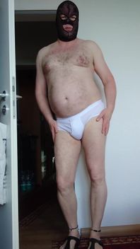 New White Underpants with Fine Rib and Opening