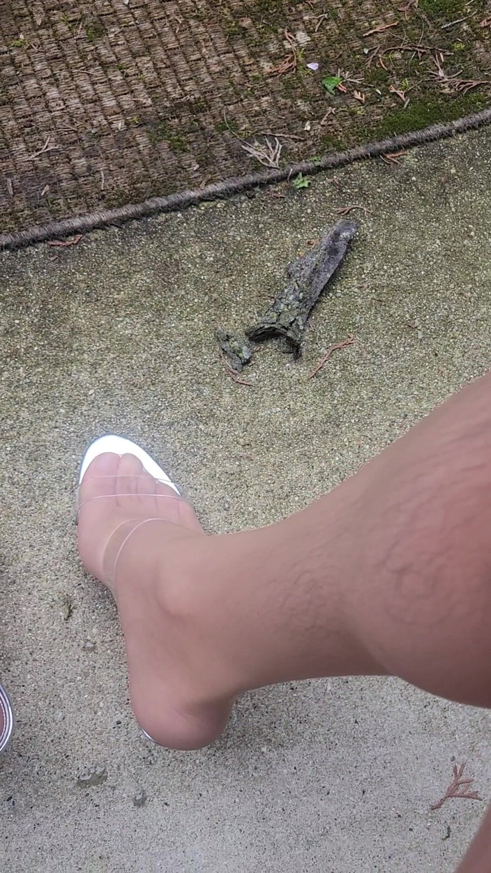 Feet Lover: Cumming on My Pretty Nylon Feet
