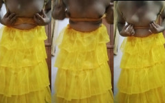 Indian Gay Crossdresser Bottom Pressing and Playing with Her Big Boobs in Yellow Gown Real Homemade Sex thumbnail