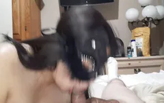 Mijn liefde slikt mijn sperma weer door