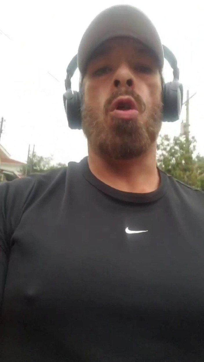 Beto alpha: Showing off My Big Bulge on the Street