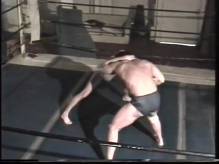 Gays Case: Two gay studs wrestle in ring in underwear