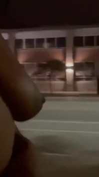Walking Around Nude Fucking My Pussy with Vibrator in a Public Parking Lot