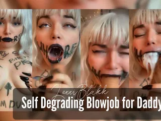 Self degrading blowjob for daddy