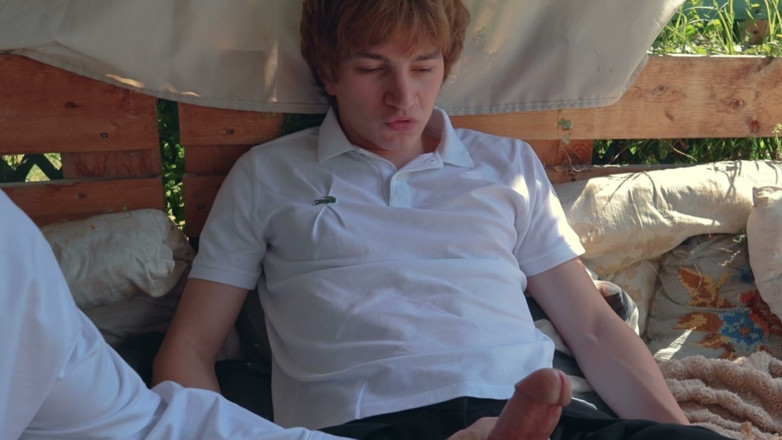 Ethan Lestray: College Boys in the Backyard Big Dick Top Throatfucks the...