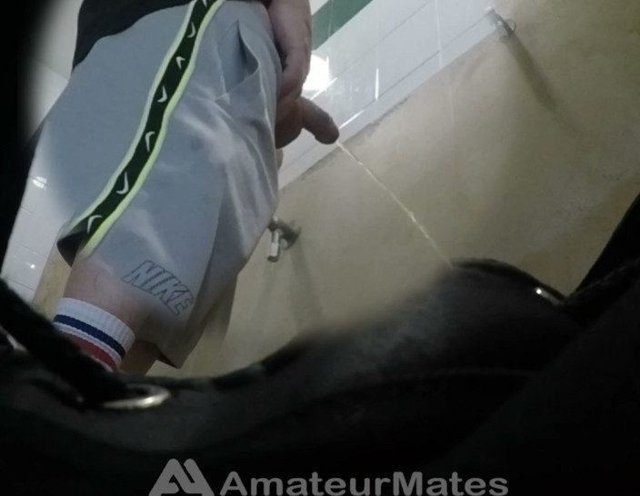 AmateurMates: Amateur Str8 Boy Caught Peeing at Public Toilet Urinal