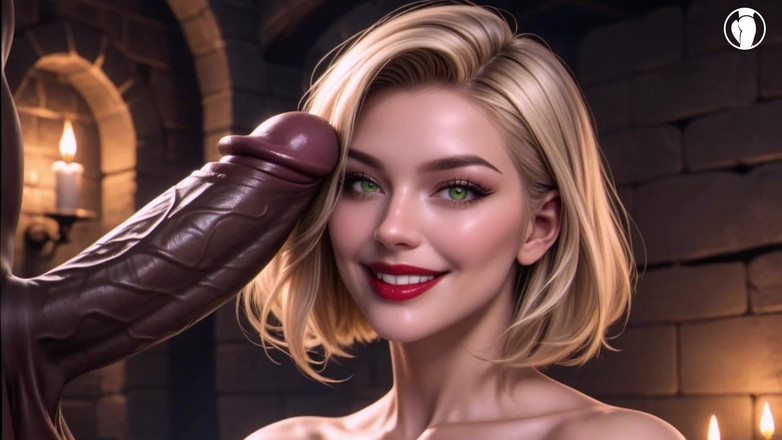 Croft AI Art: Busty Blonde Getting Fucked by a Hot Cock - Ai Arte