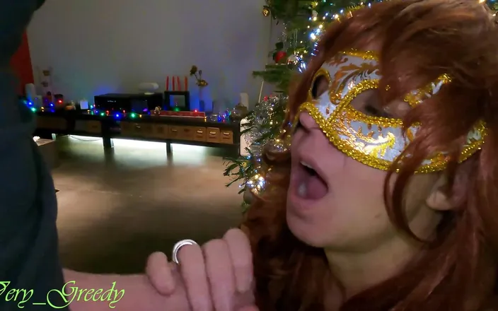 Les Gourmands: 4K - Cute Redhead MILF in White Lingerie with a Nice...