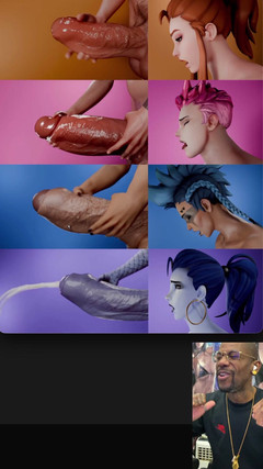 L6RD7BLU3 FUTA: Flera Overwatch transgender slampor runkar av och kommer samtidigt